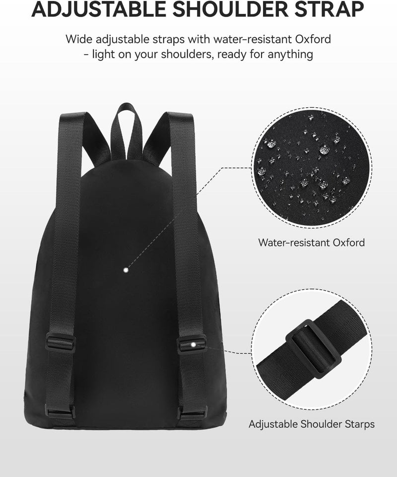 WANDF Swim Bag Mesh Drawstring Backpack with Wet Pocket Beach Bag for Swimming Pool Gym Workout Men and Women - Image 5